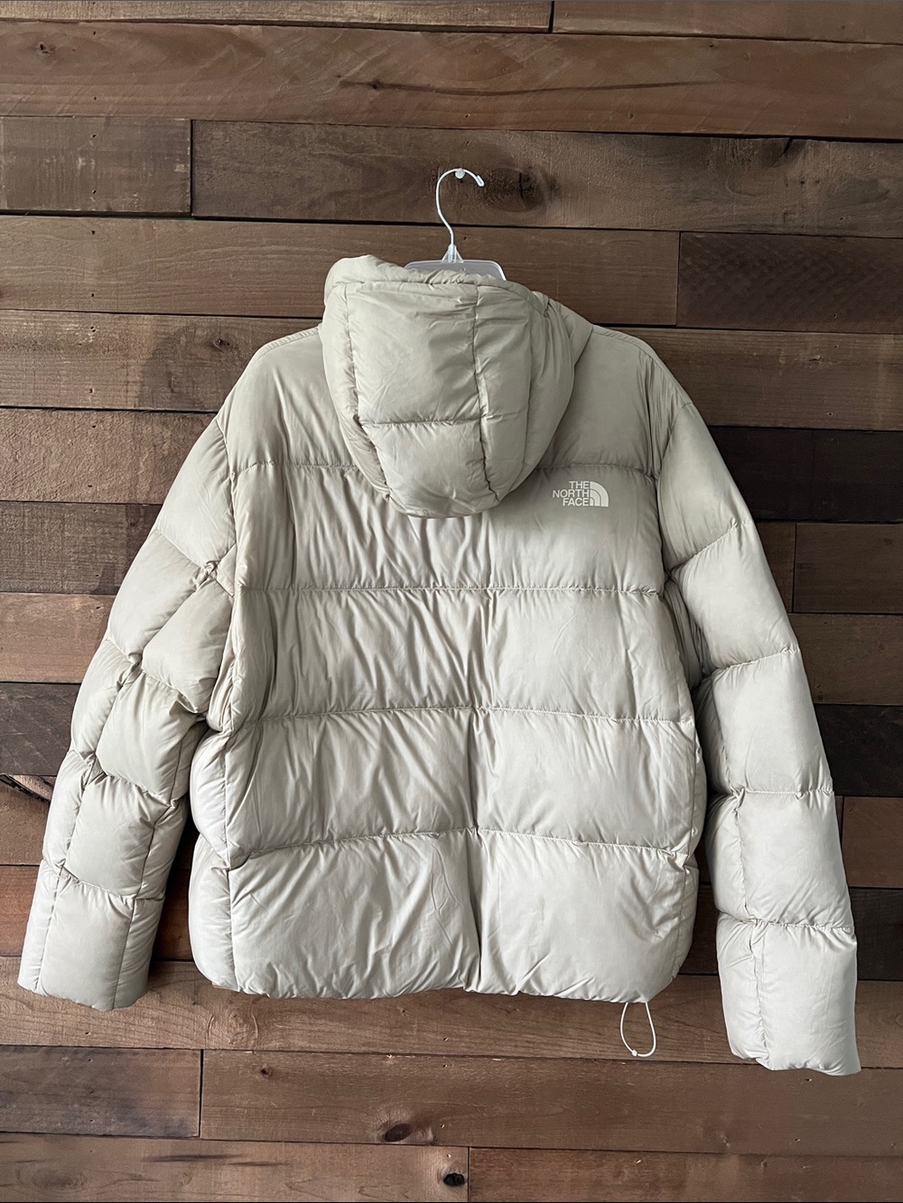 NWT North Face Women's CSPK Hooded Down Puffer Insulated Jacket in Flax Sz Large - Picture 4 of 8